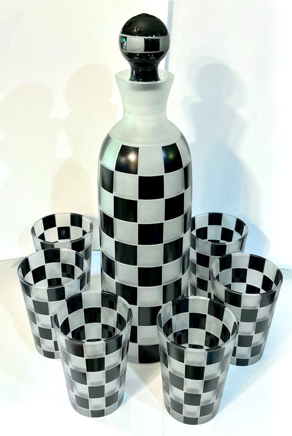 Vintage glassware - decanter and glasses. Eduard Porsch