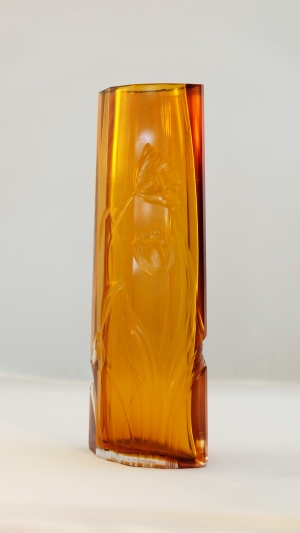 collectible glass - jantar vase, Moser