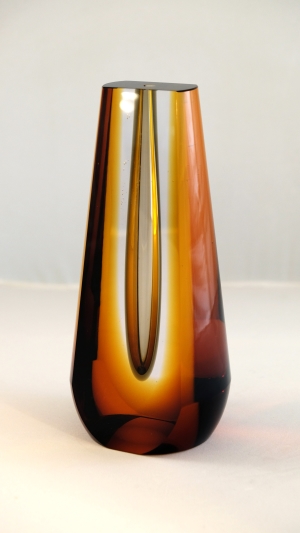 vintage vase Drop, Hlava, antique glass